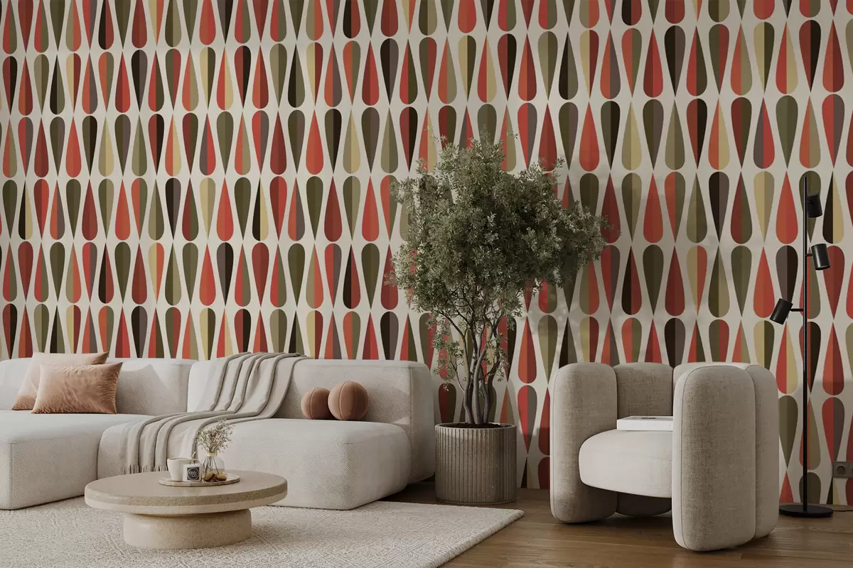 murales de pared Gotas retro de los 70 u51626