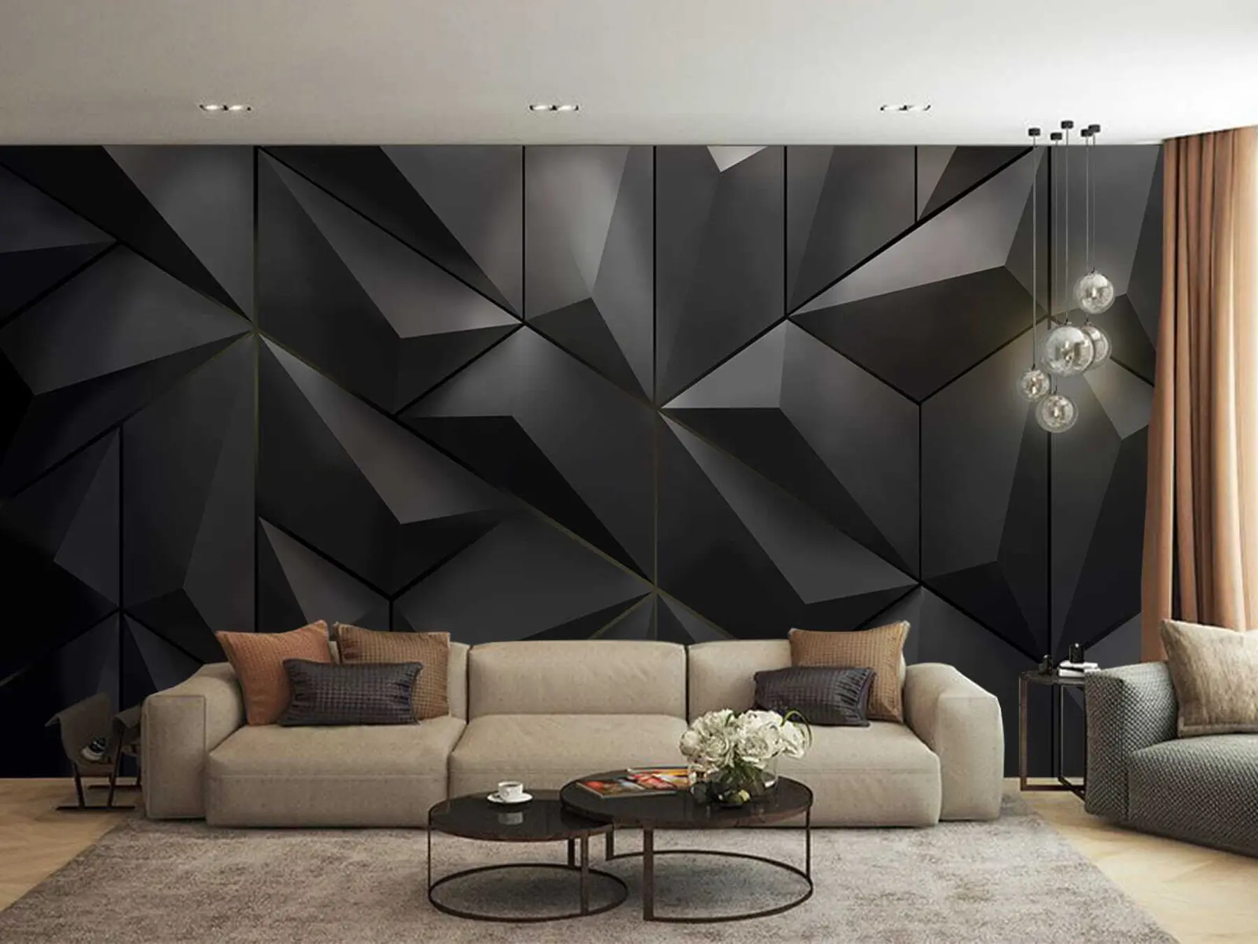 murales de pared Paneles triangulares u79936