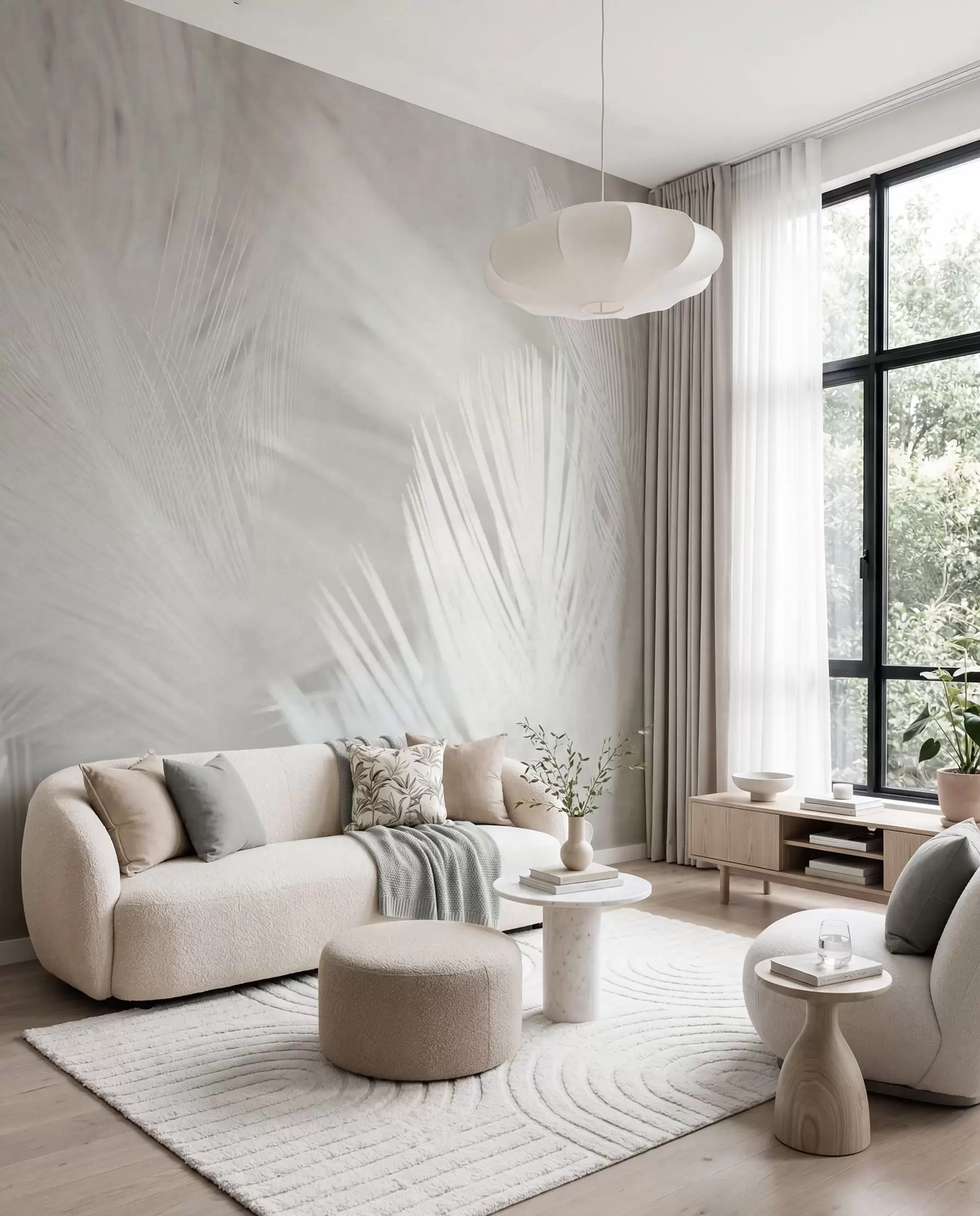 murales de pared Plumas de cerca u15622