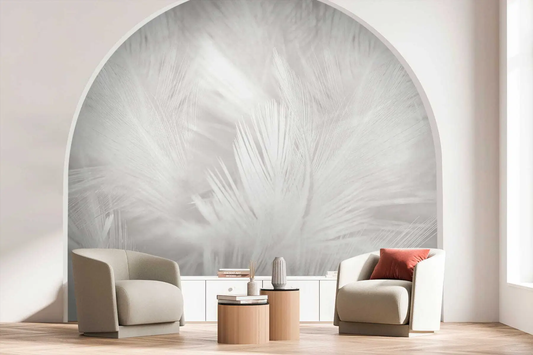 murales de pared Plumas blancas u15622