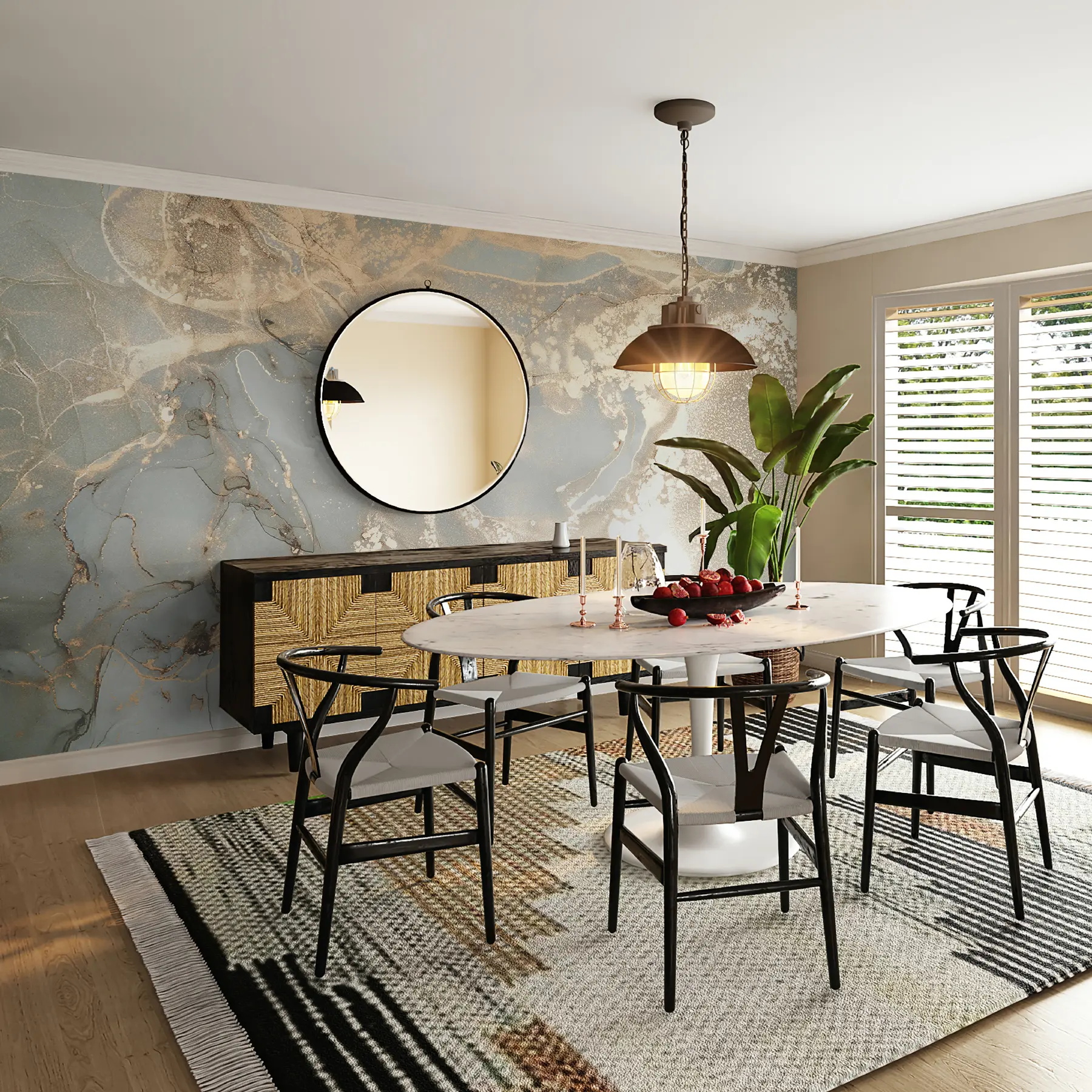 murales de pared Mármol gris y amarillo u17492