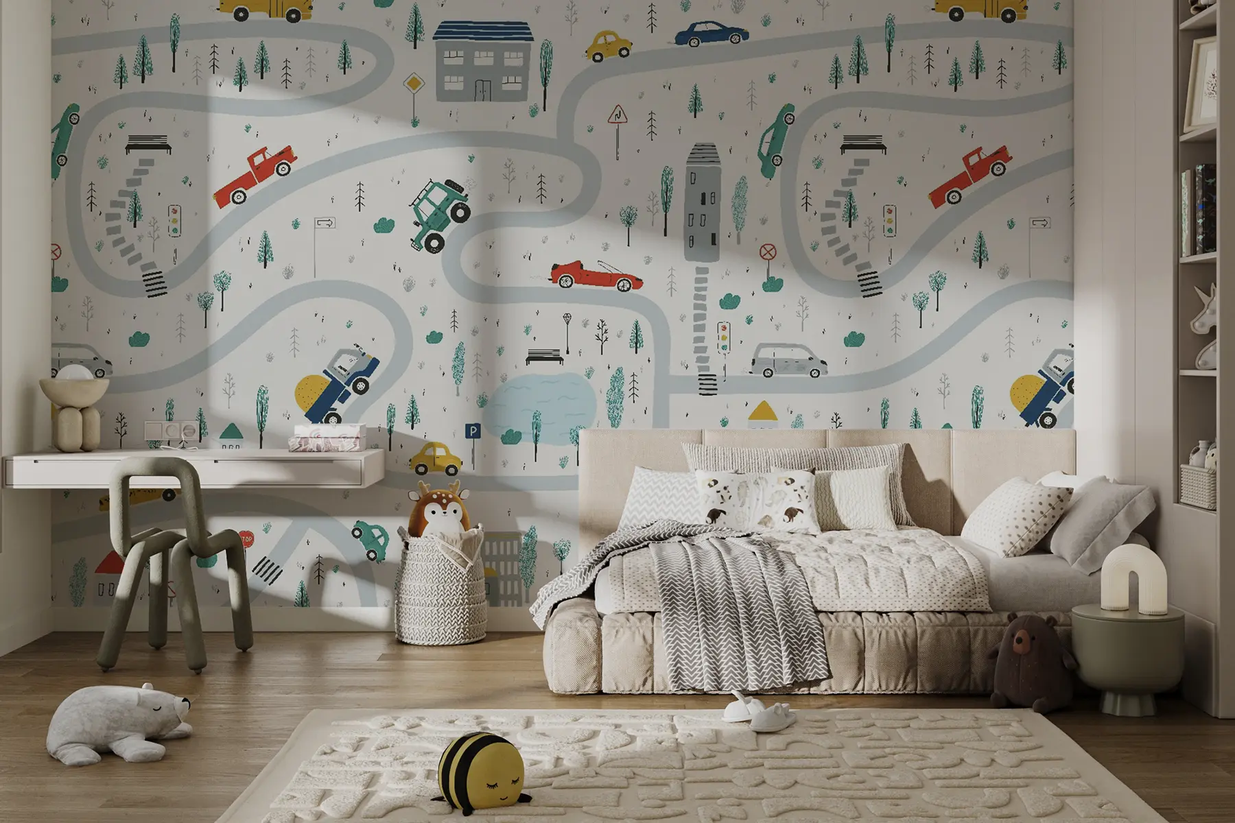 murales de pared Laberinto de autos u19938