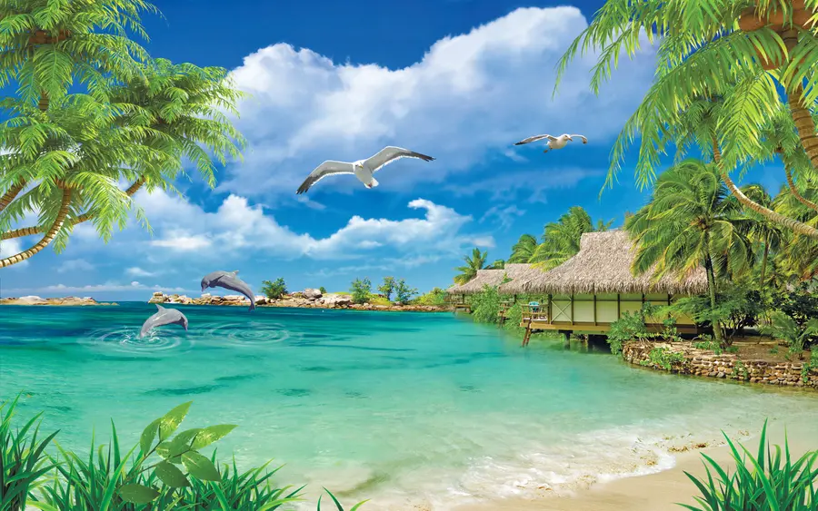 murales de pared Isla del Paraiso u26969