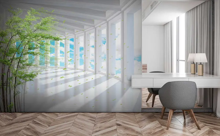 murales de pared Túnel con vista a la nube u29922