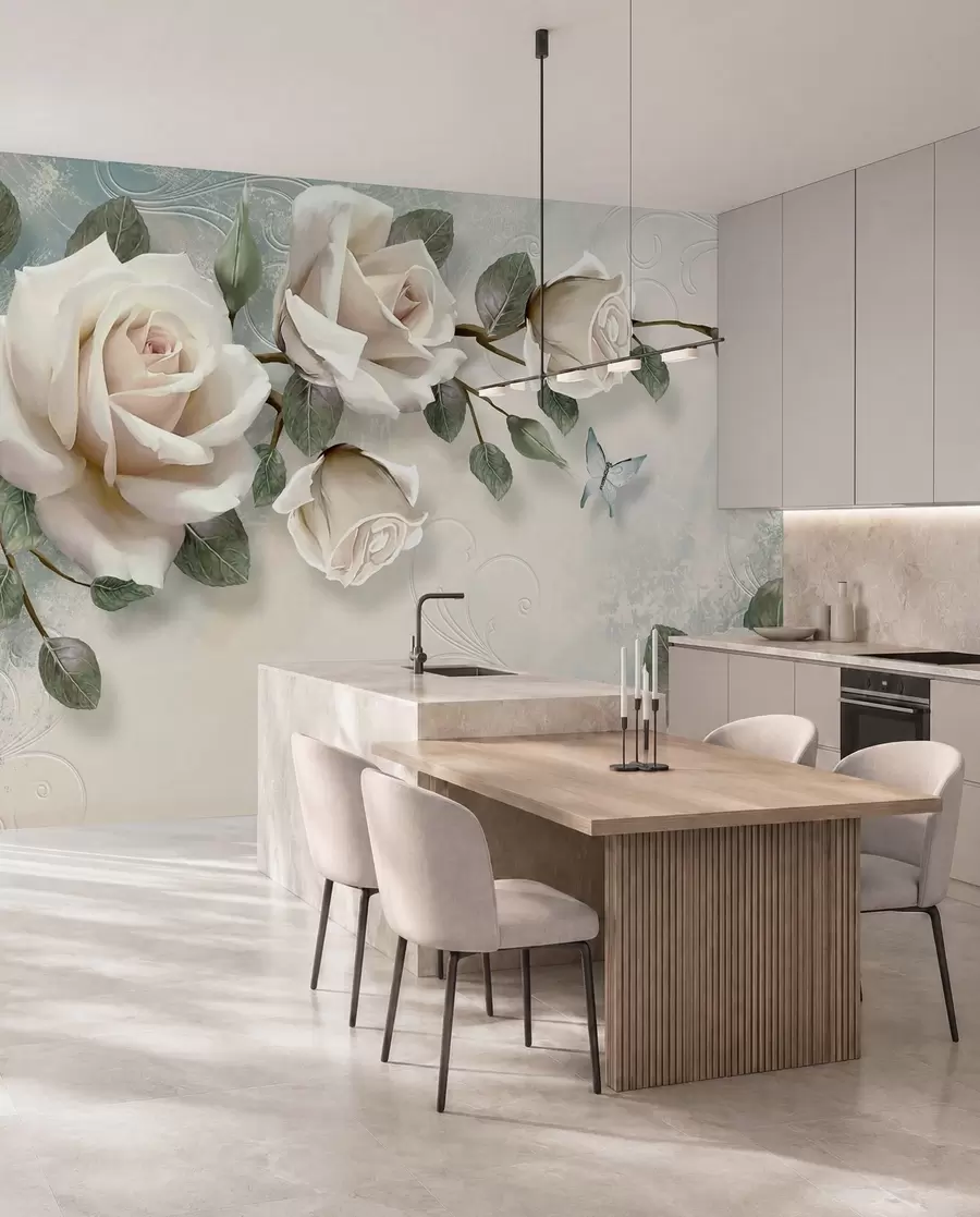 murales de pared Rosas crema u31353