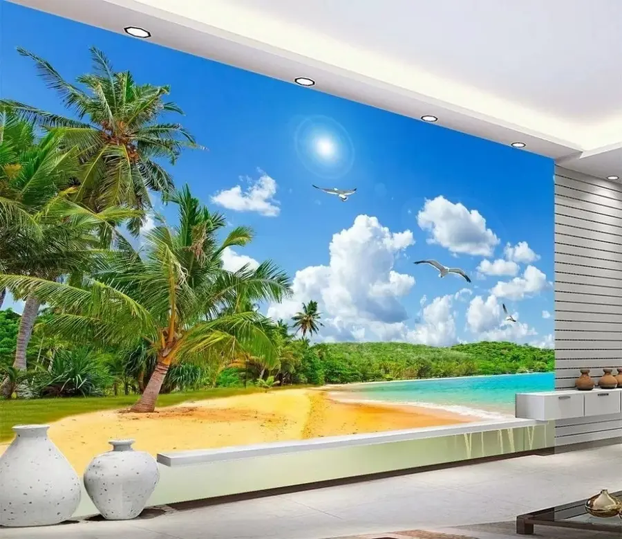 murales de pared Palmeras en la orilla u31410