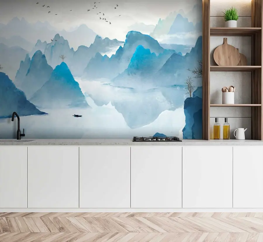 murales de pared Montañas Azules u32523
