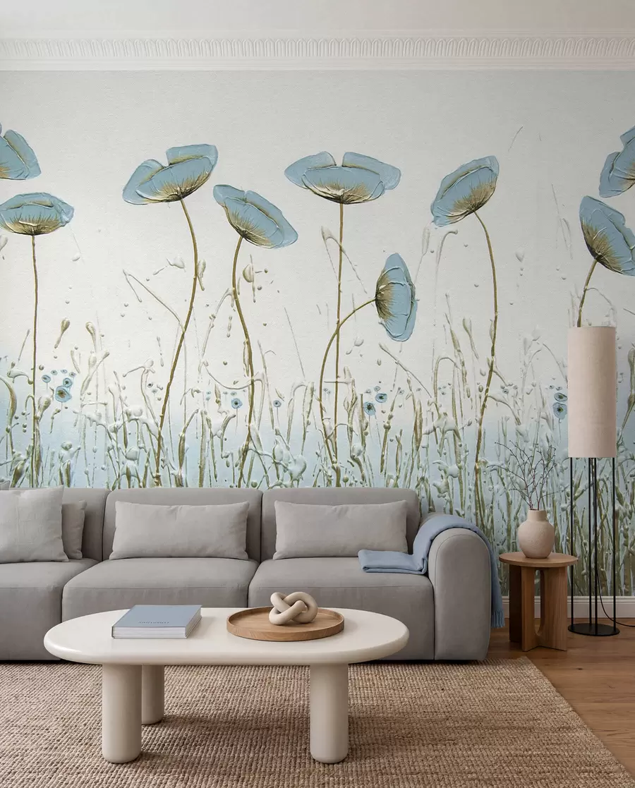 murales de pared Amapolas. Pinturas de aceite u34867