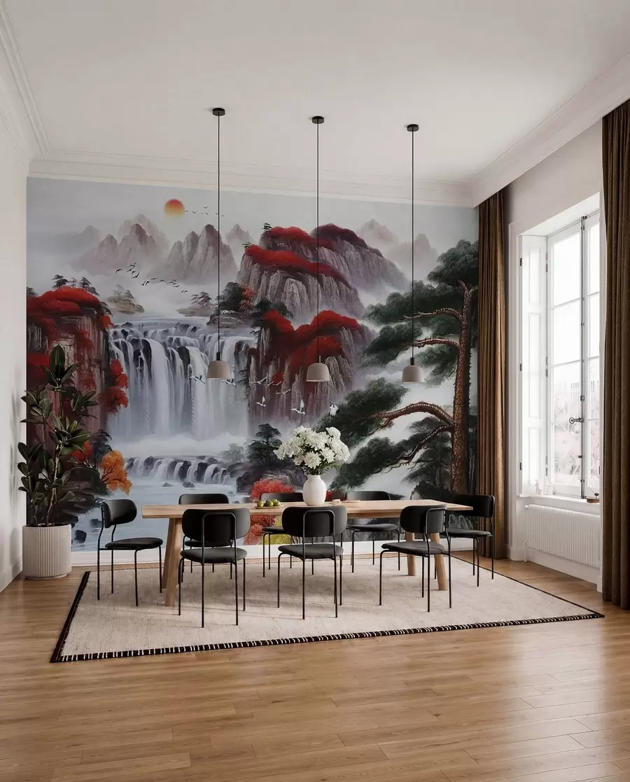 murales de pared Cascada de estilo japonés u36222