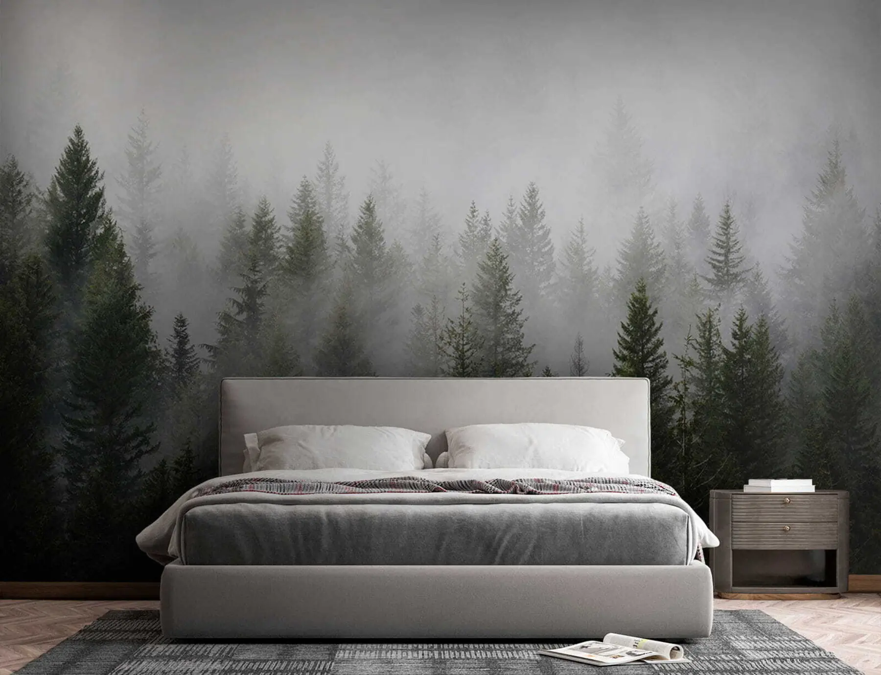 murales de pared Bosque en la niebla u37073