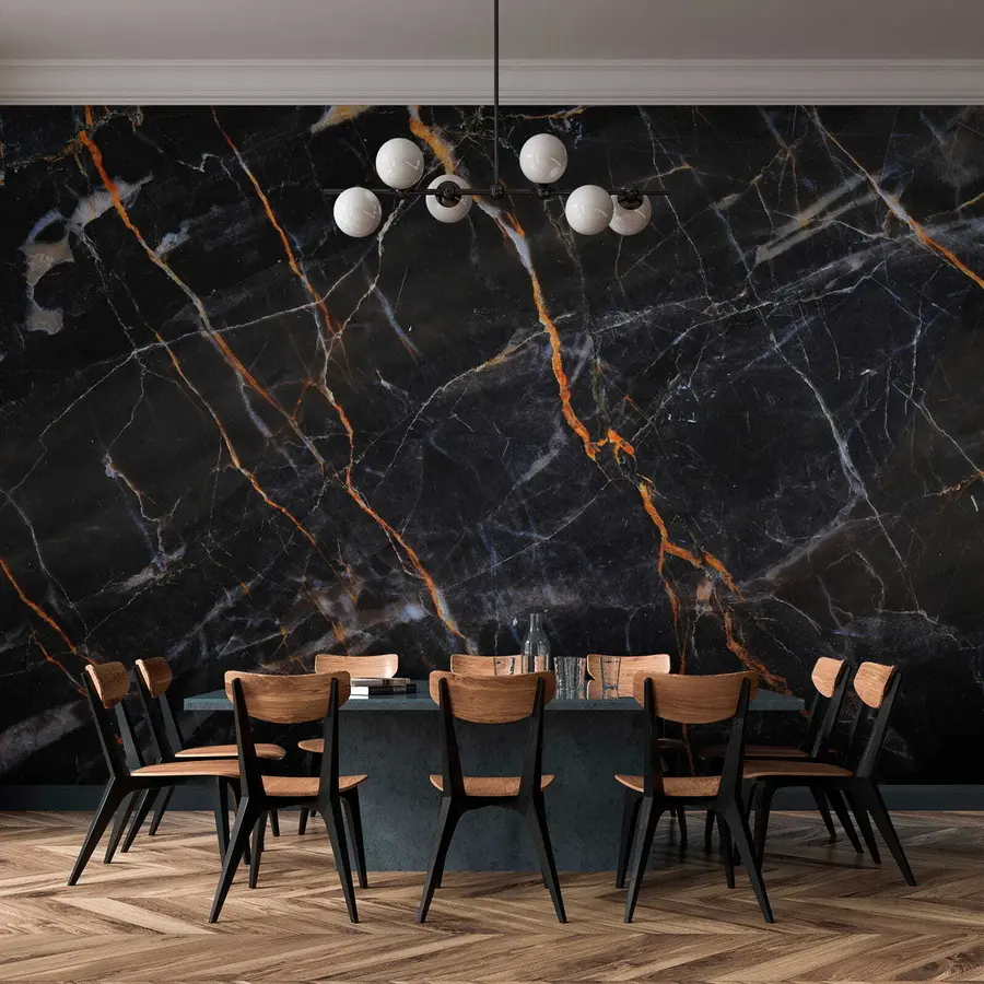 murales de pared Mármol clásico negro u37463