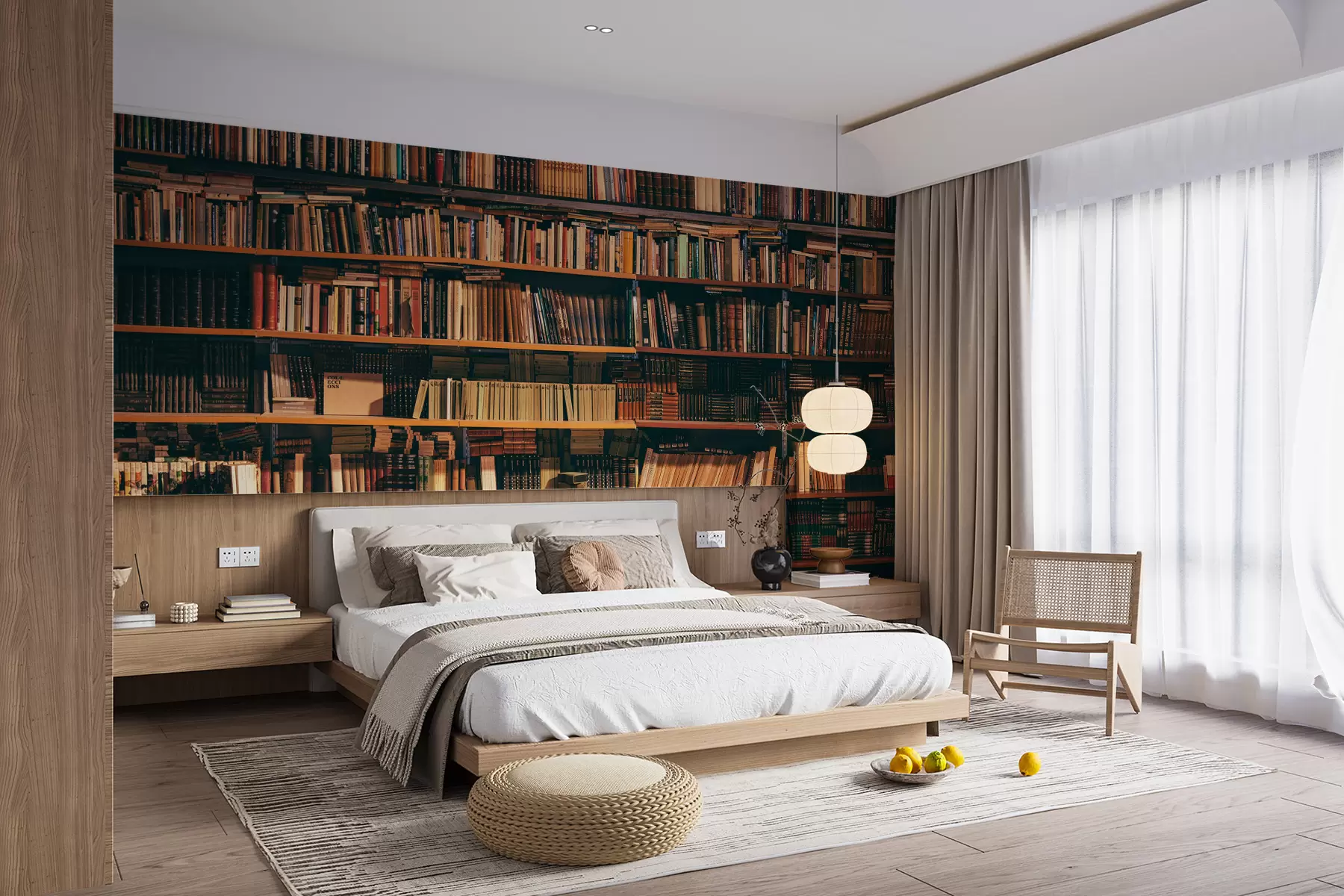 murales de pared Una gran biblioteca u40004