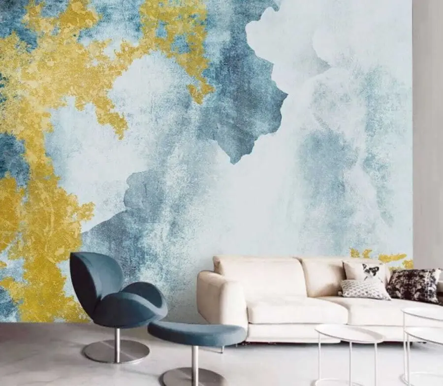murales de pared Pared vieja de hormigón gris con grietas u40833