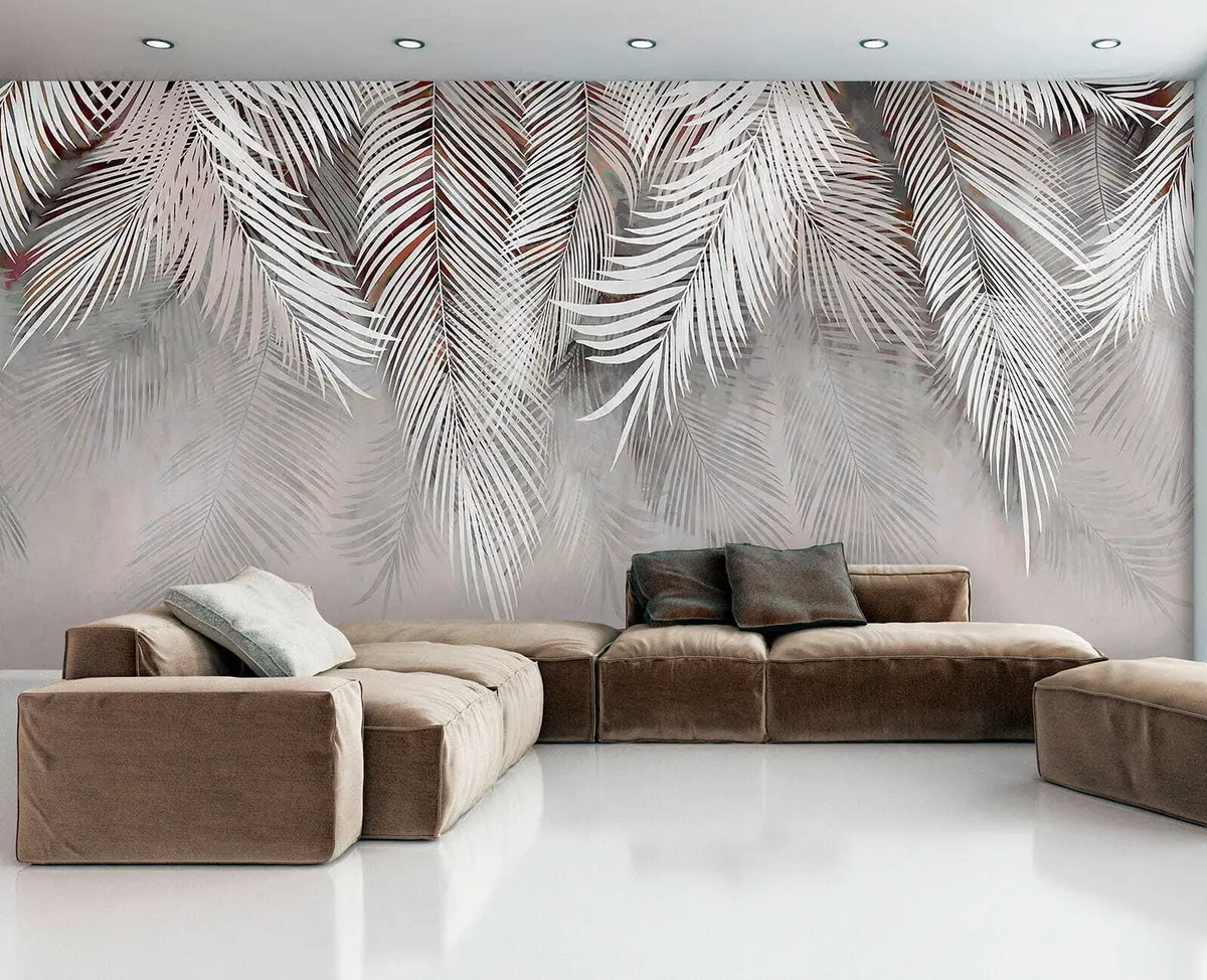 murales de pared Hojas de palma oscuras u48556v4