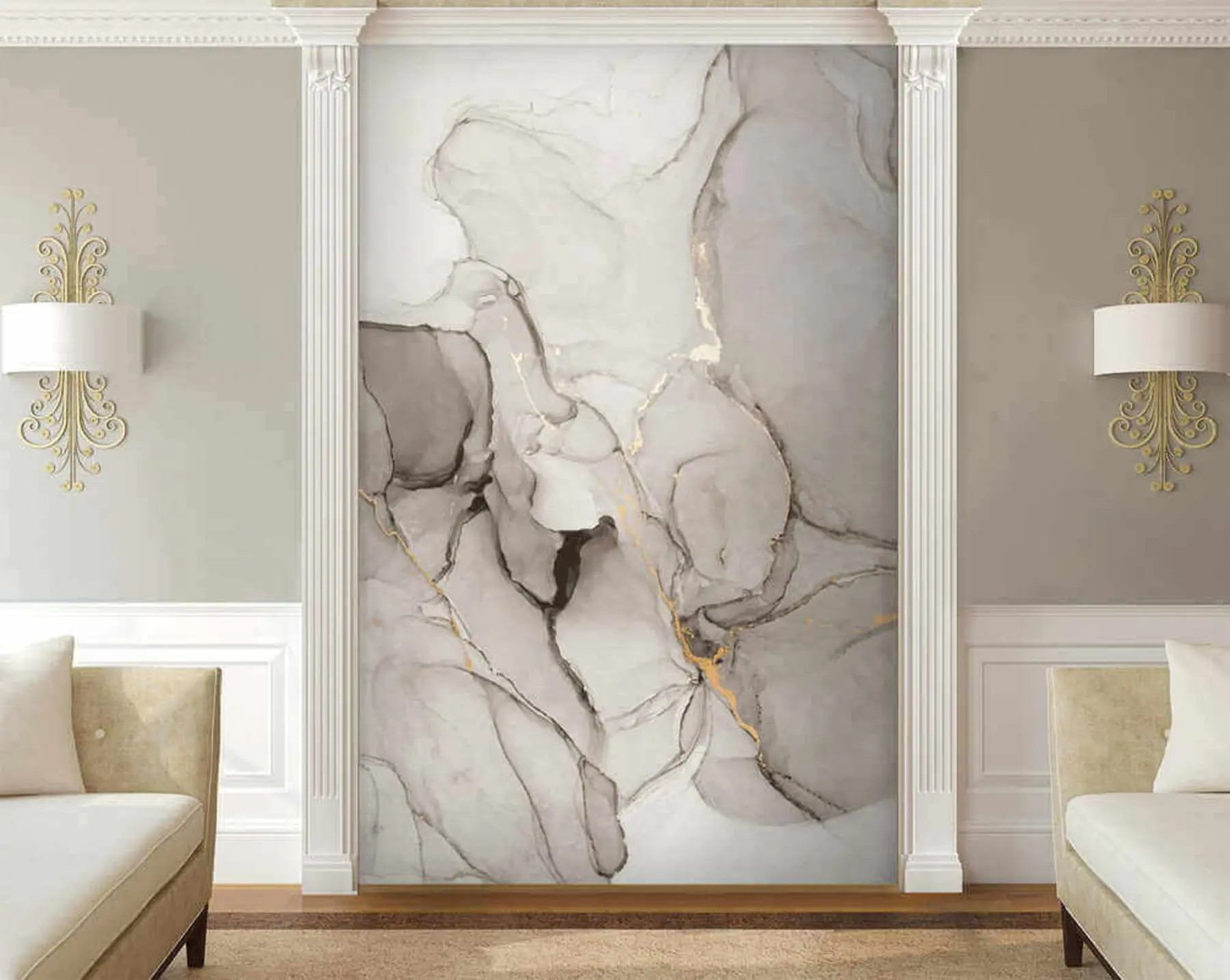 murales de pared Mármol gris u49256