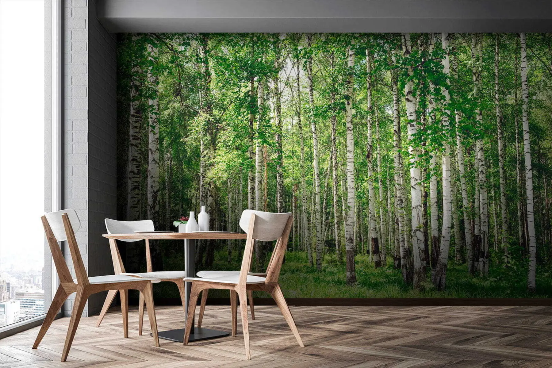 murales de pared Bosque de abedules u52530