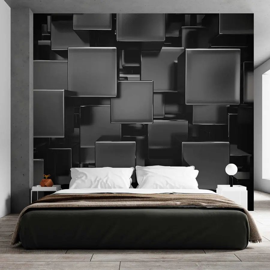 murales de pared Cubos de titanio anodizado u53412