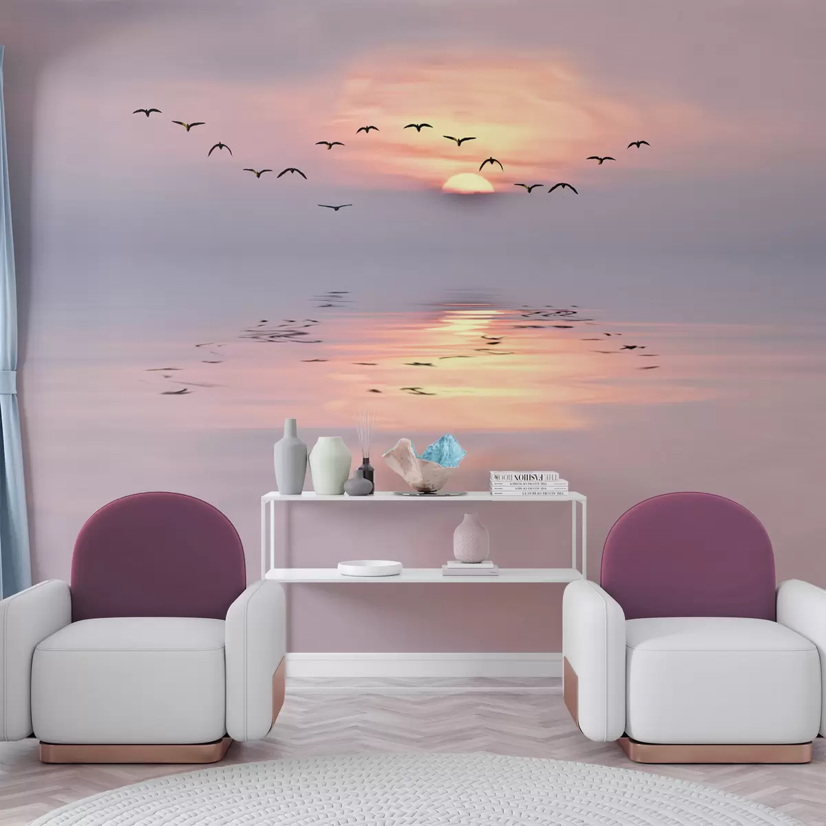 murales de pared Gaviotas al atardecer u53413