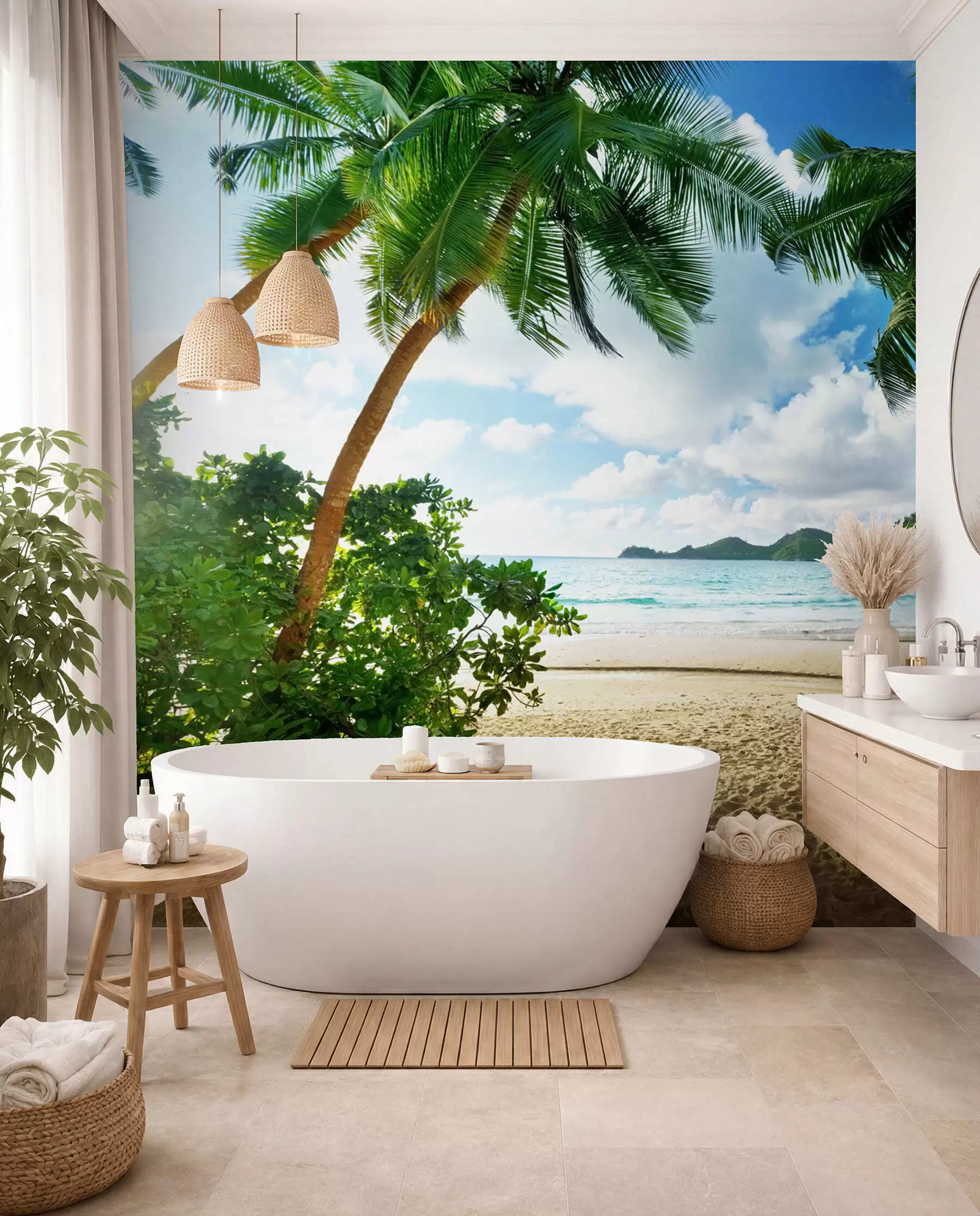 murales de pared Descansa bajo las palmeras u53753
