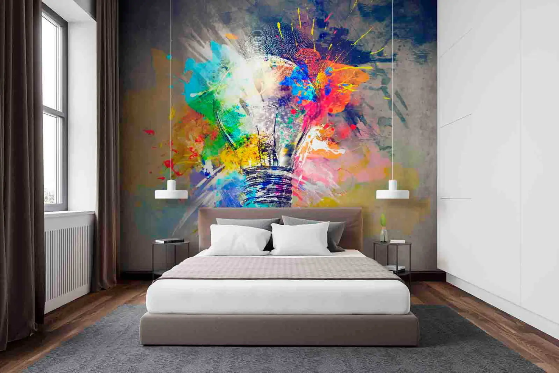 murales de pared Nacimiento de una idea, abstracción u53882