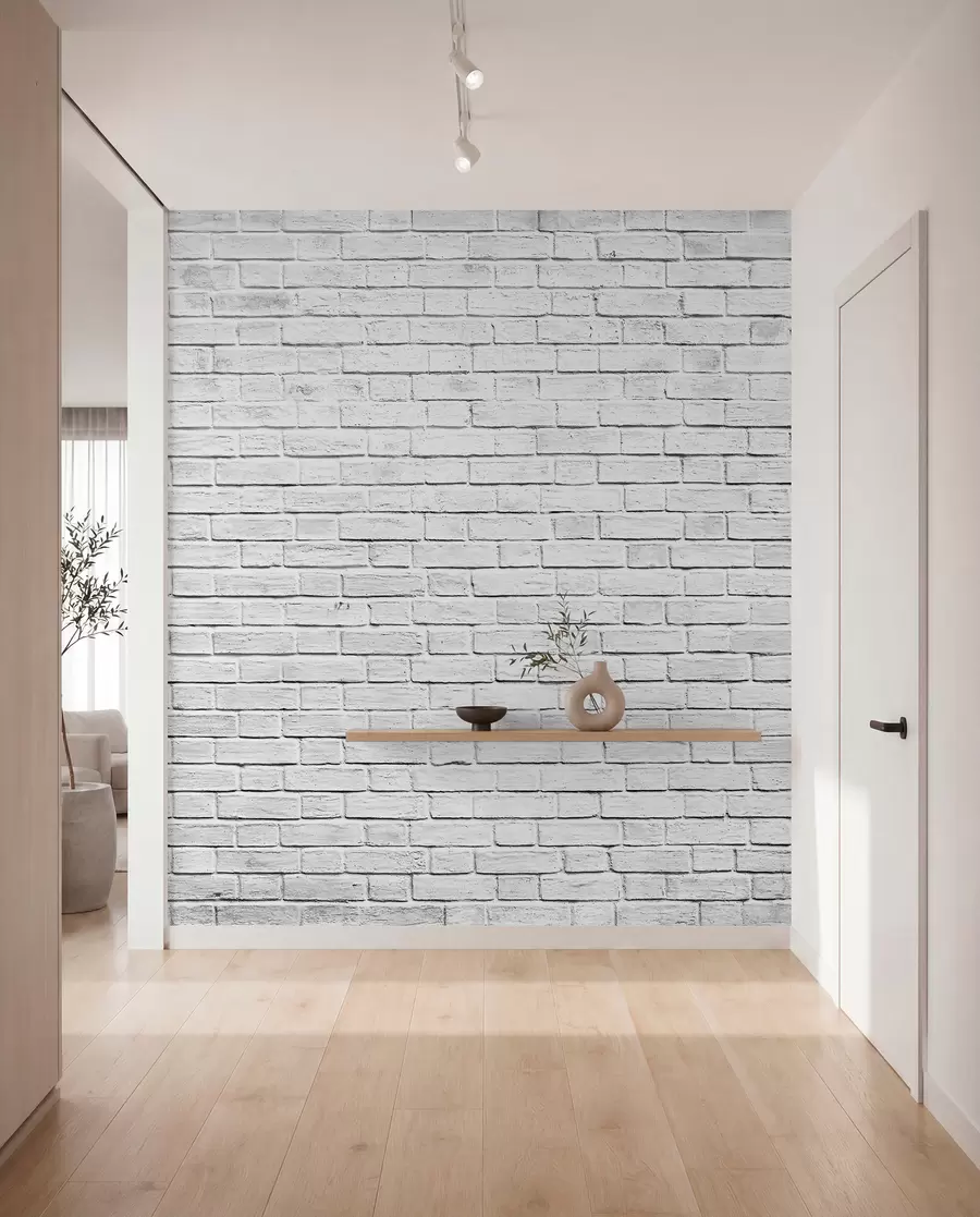murales de pared Pared de ladrillo blanco u54004