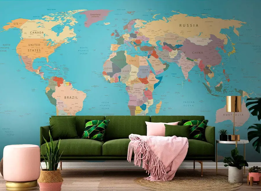 murales de pared Mapa del mundo u57440