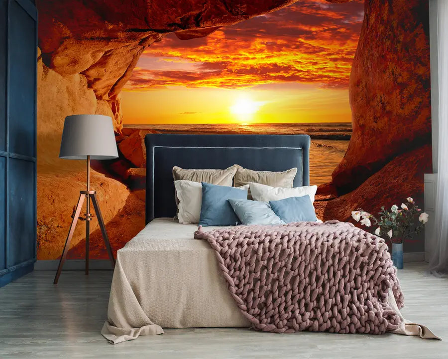 murales de pared Puesta de sol en las rocas u60242