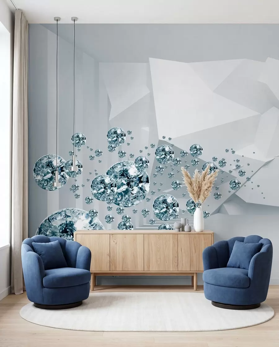 murales de pared Pendiente, fuente y arte u60340