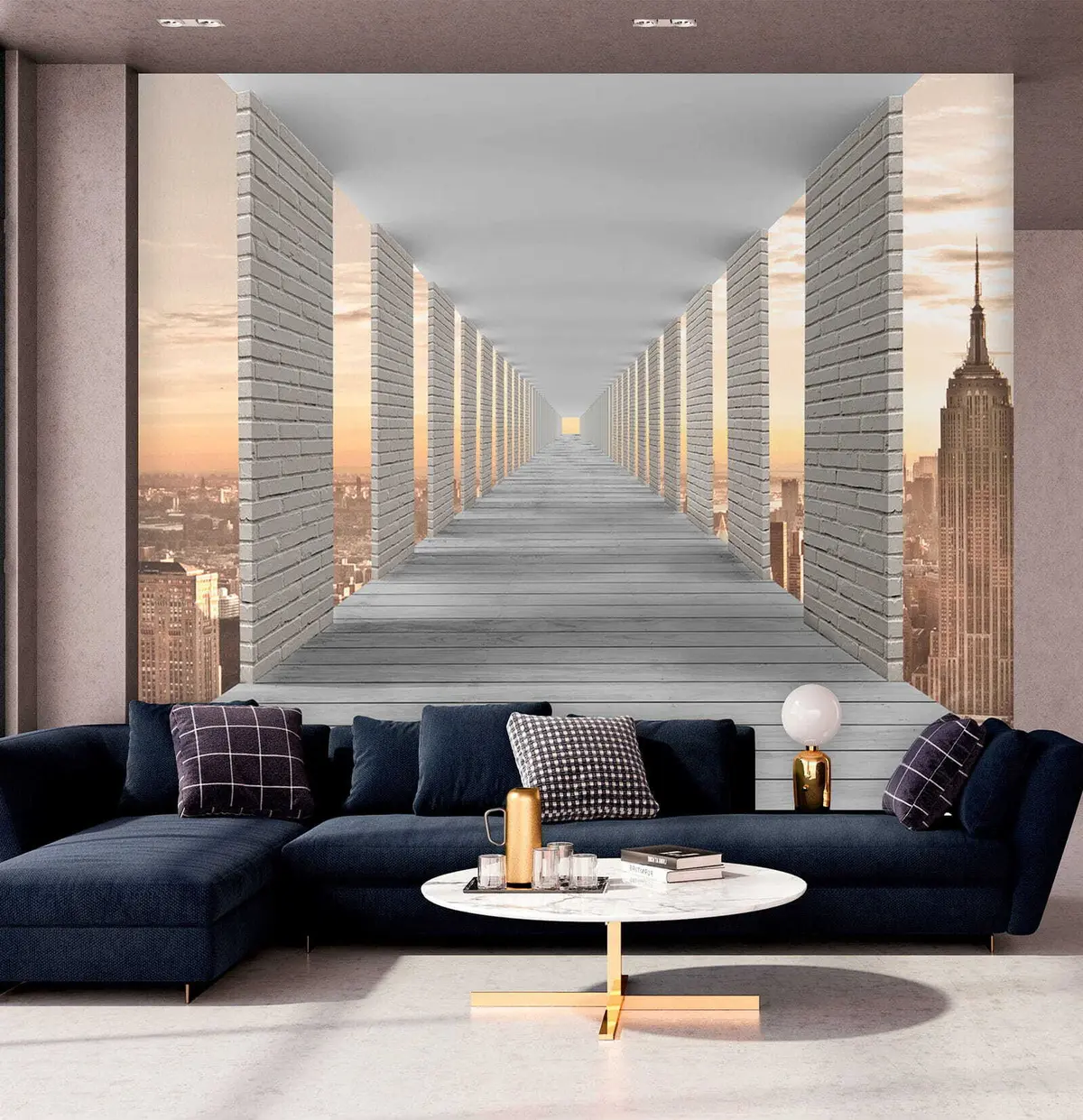 murales de pared Túnel con vistas a Nueva York u59788