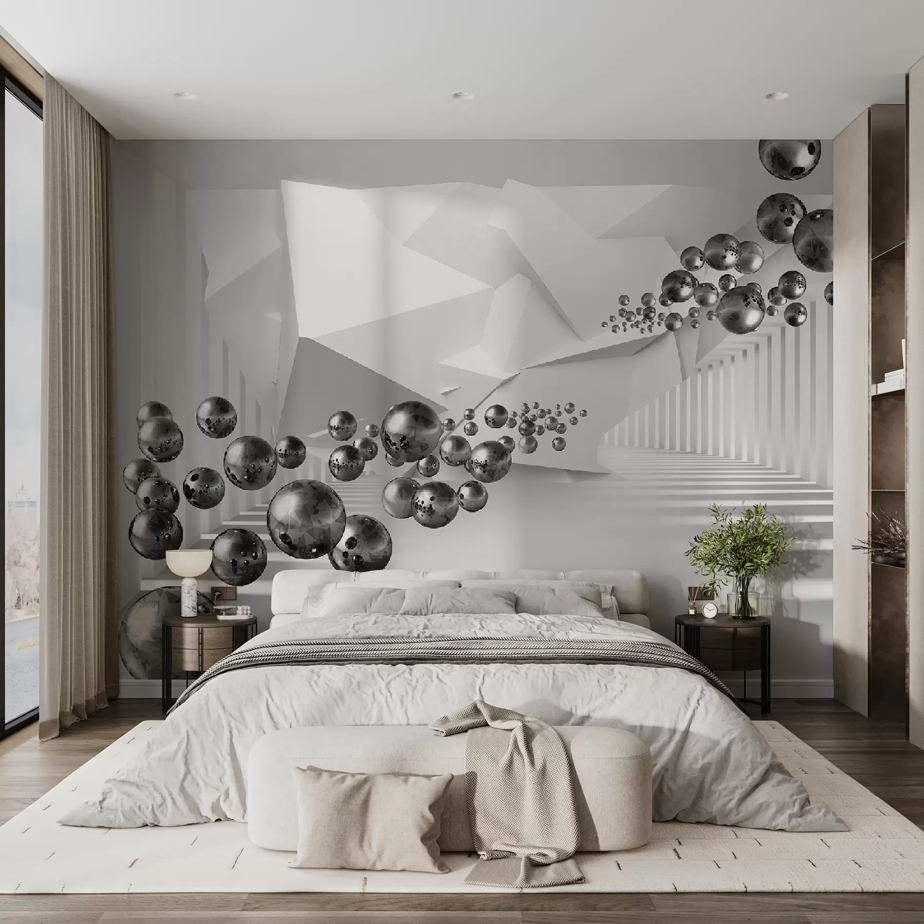 murales de pared en gris u63734