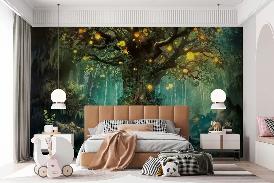 murales de pared El resplandor de un árbol. u79589