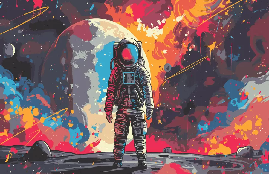 murales de pared Astronauta w08201