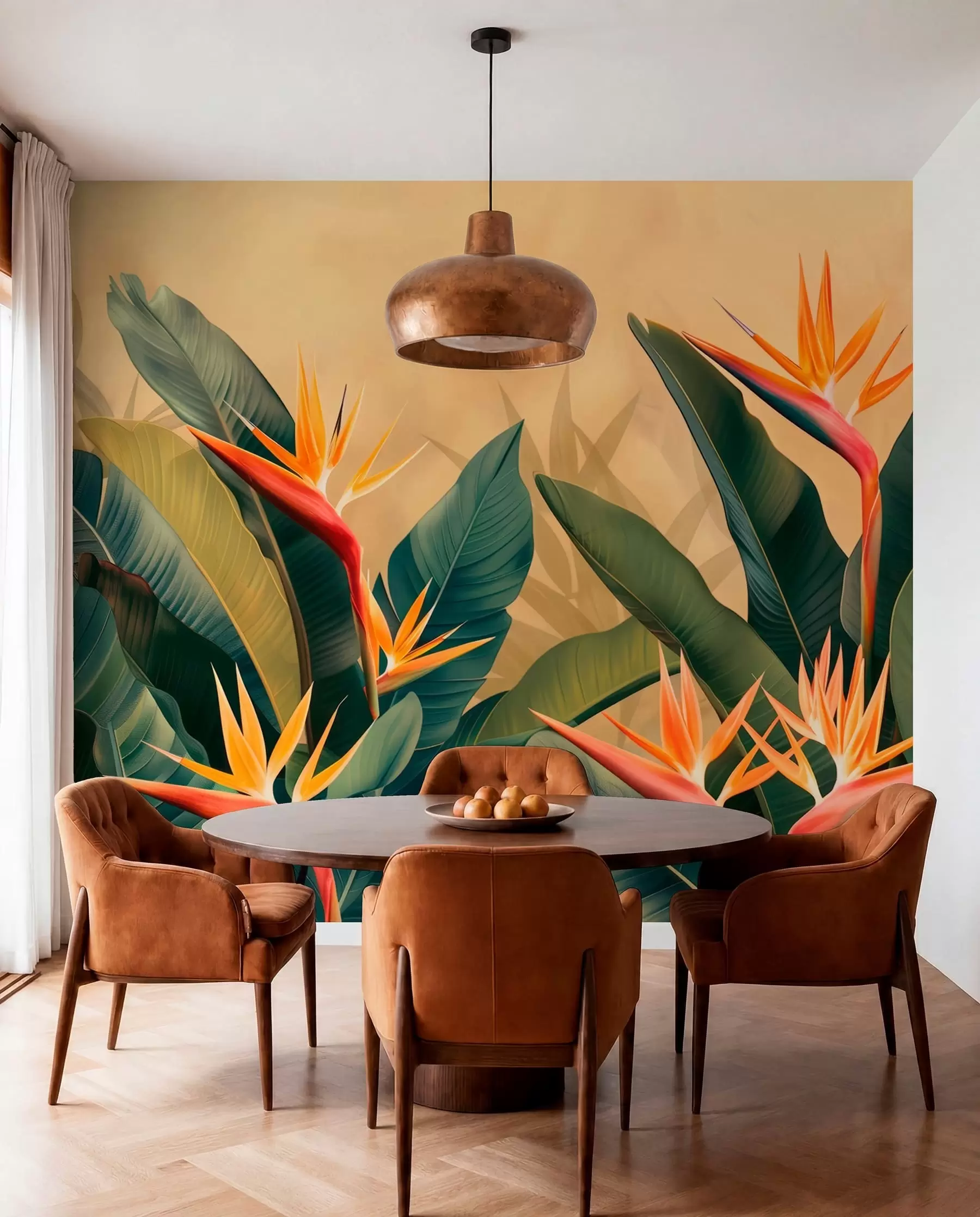 murales de pared Cálida floración tropical w01484