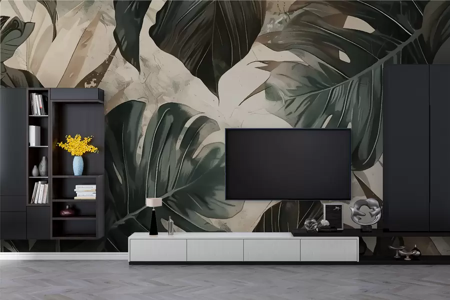 murales de pared Hojas grandes w00999