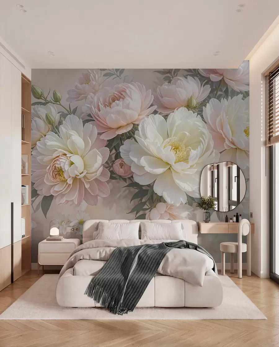 murales de pared Jardín de peonías w08276