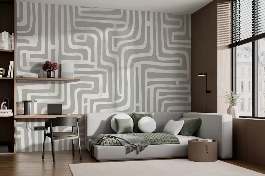 murales de pared Elegante laberinto moderno w08299v2