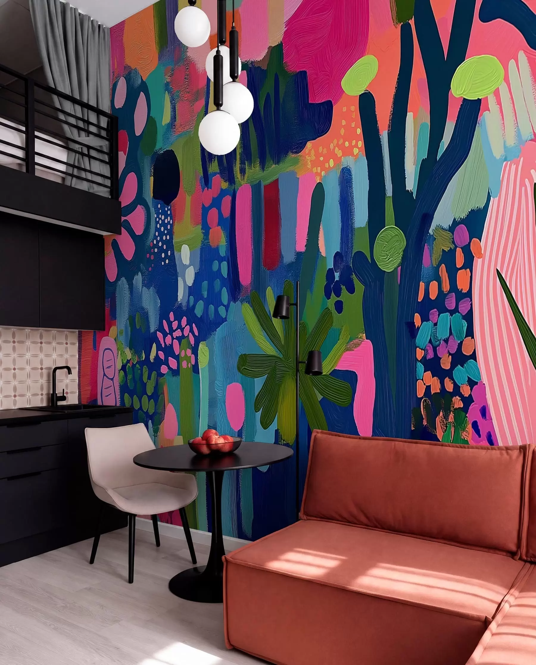 murales de pared Dibujo abstracto brillante w08284