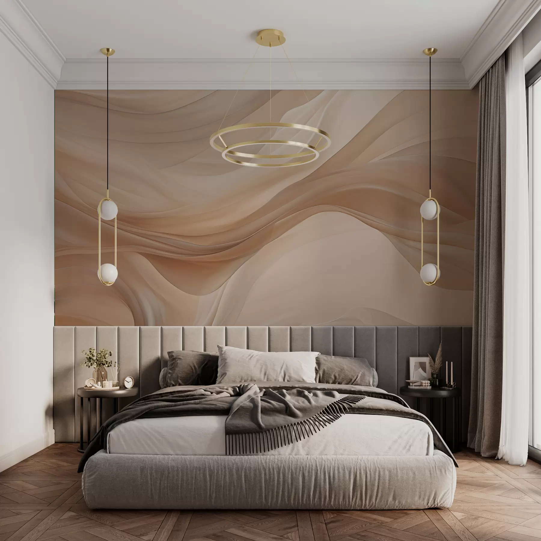 murales de pared Delicado fondo beige w01641