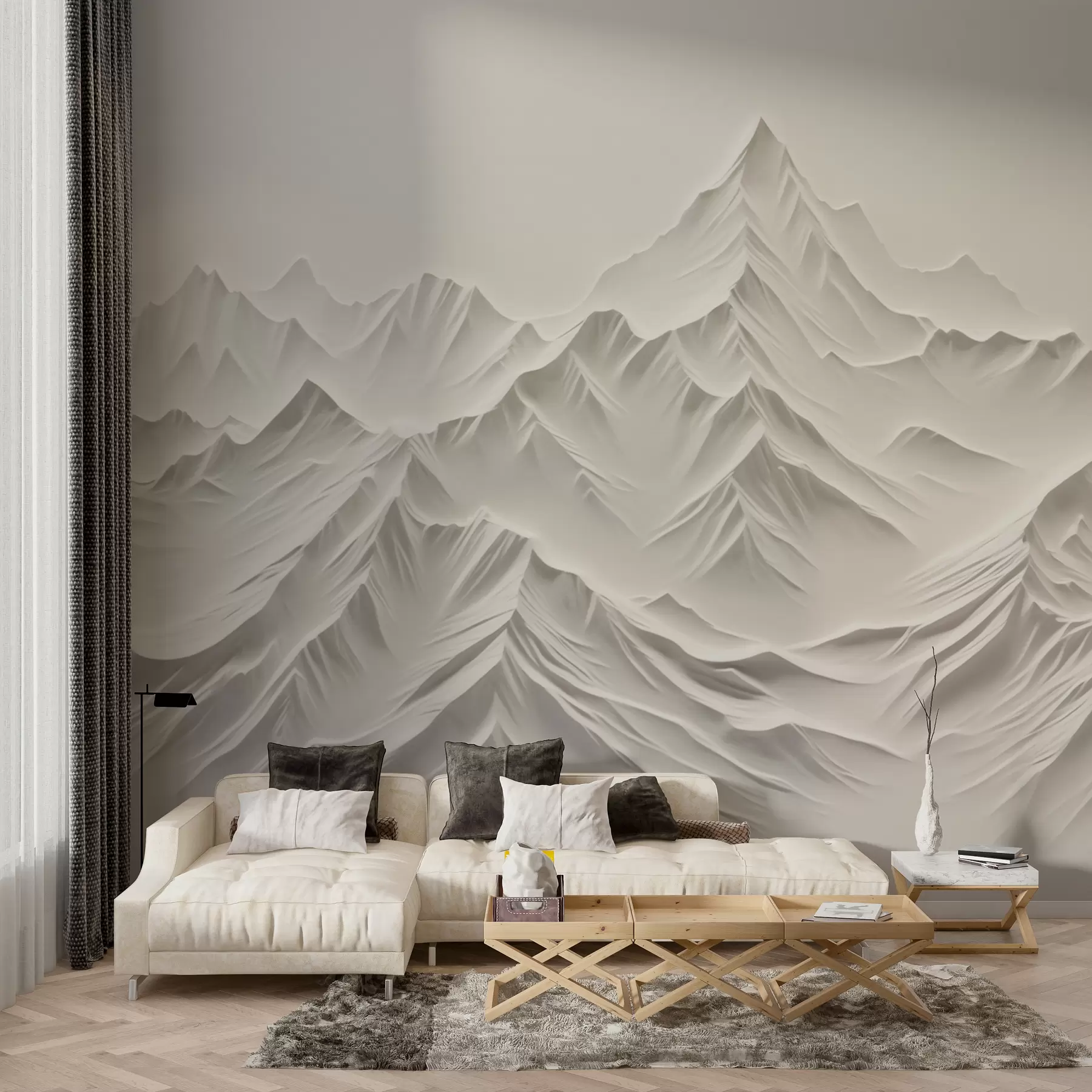 murales de pared Montañas grises w01644