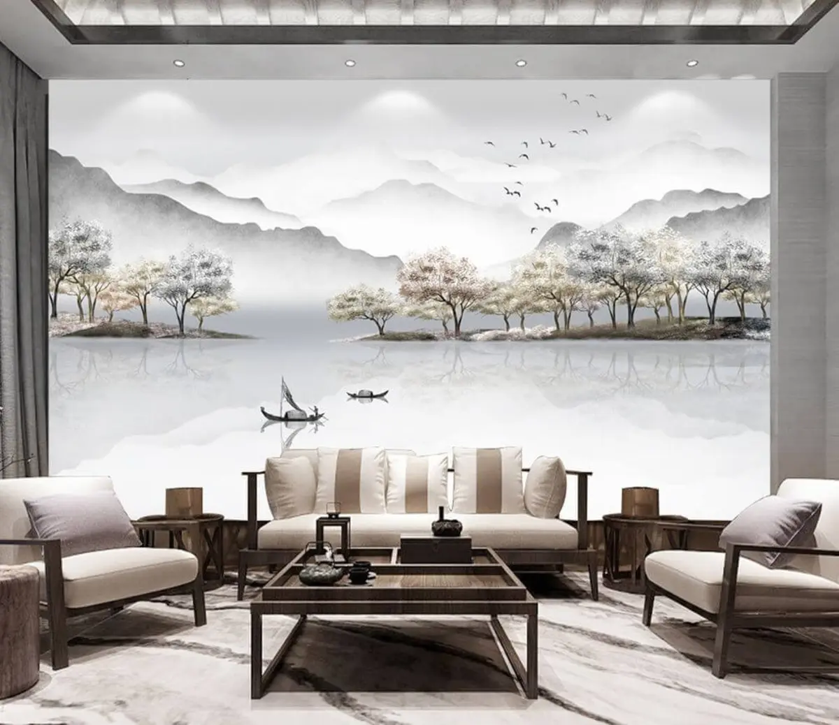 murales de pared Atmósfera, cielo y pájaro u33543