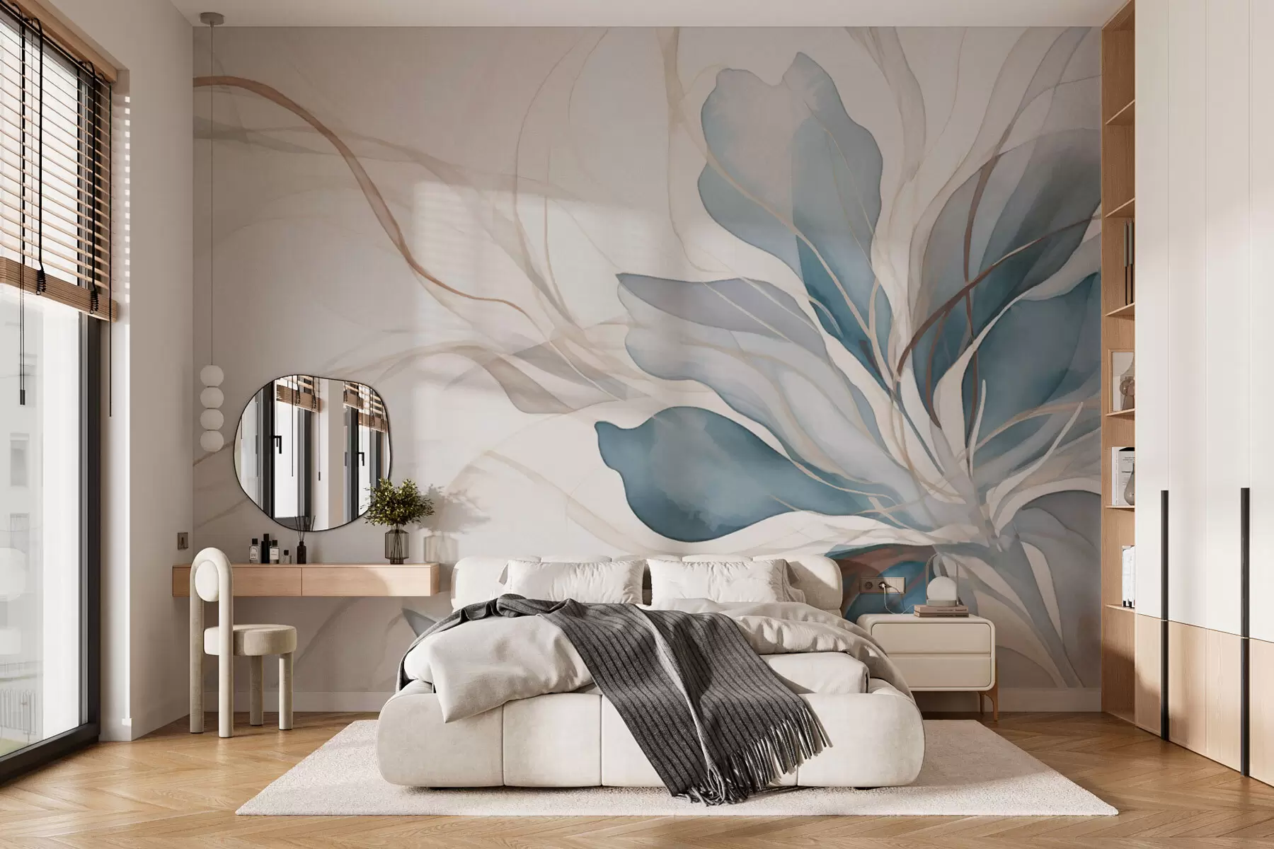 murales de pared Delicada flor grande w01718