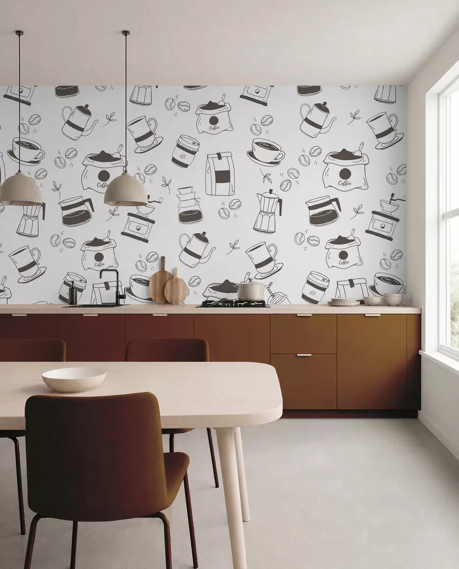 murales de pared Detalles del café w02002v2