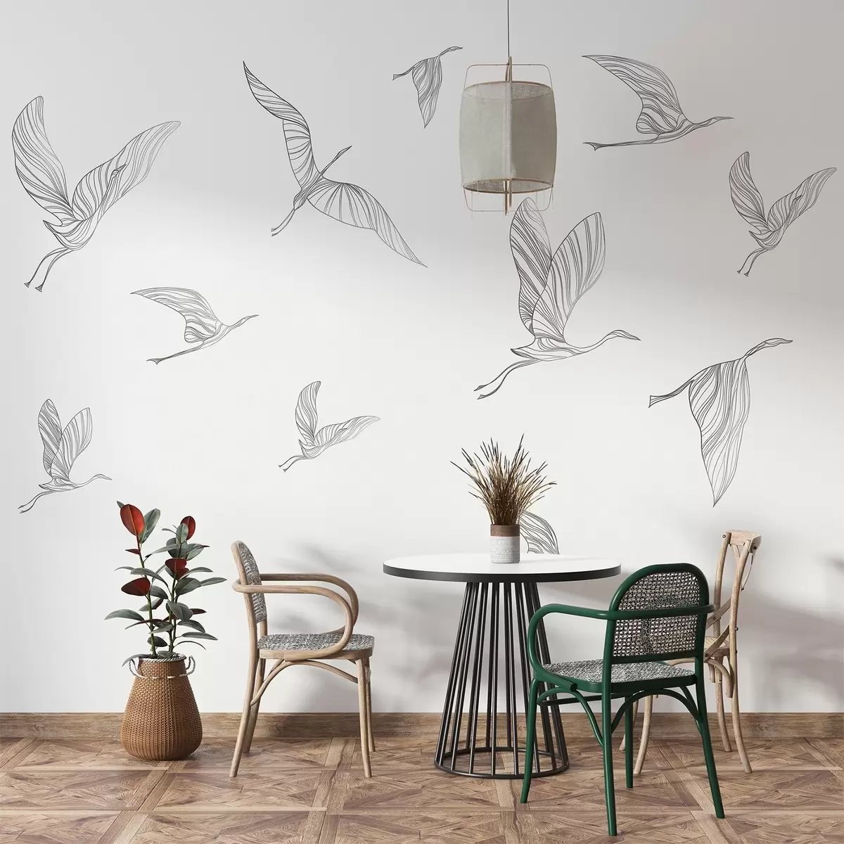 murales de pared Elegantes pájaros surcando el cielo w00758