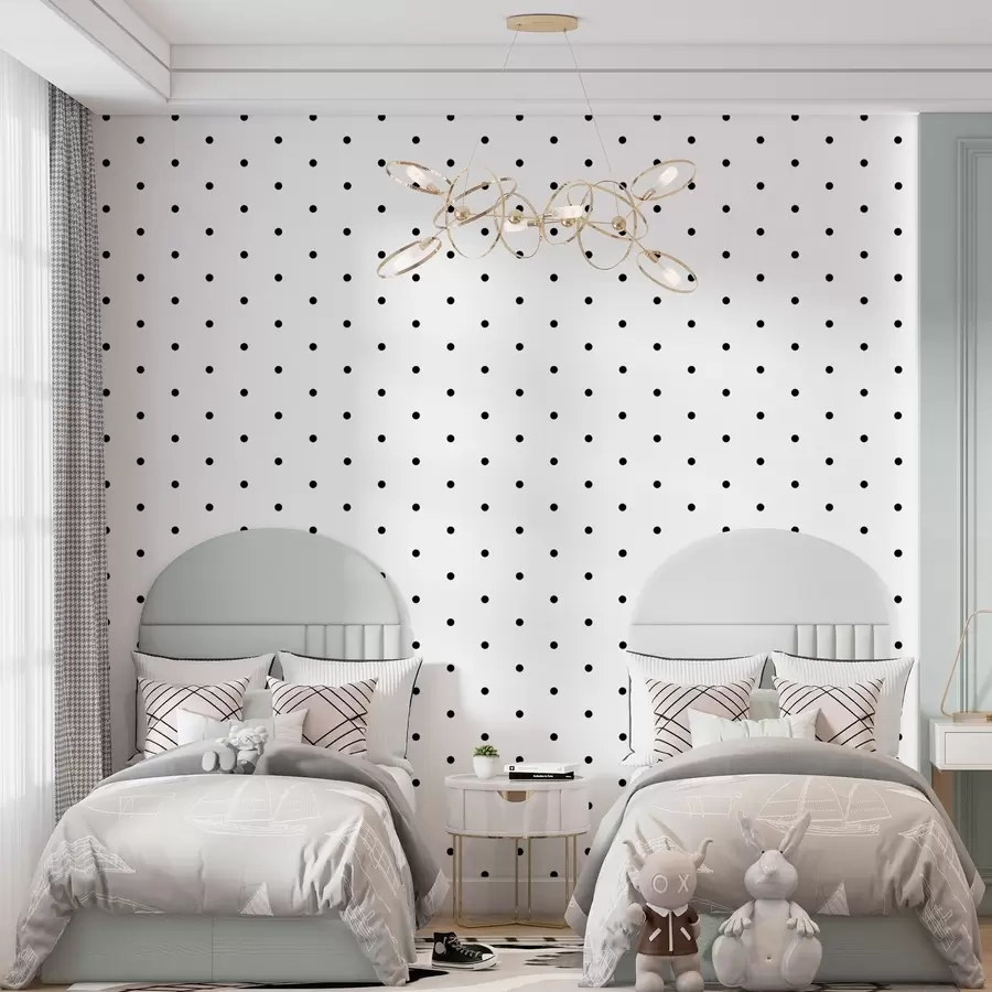 murales de pared Diseño sencillo de puntos negros u98562