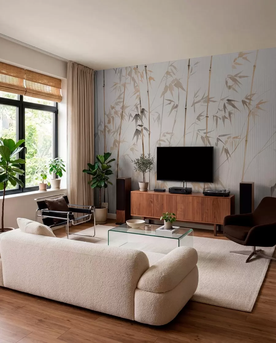 murales de pared Bambú acuarela w08390