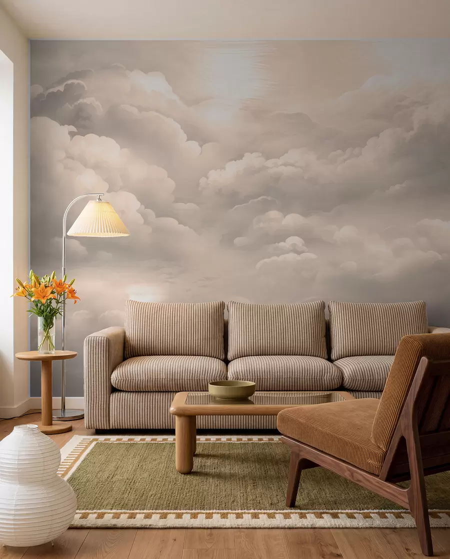 murales de pared Nubes en color sepia w02189