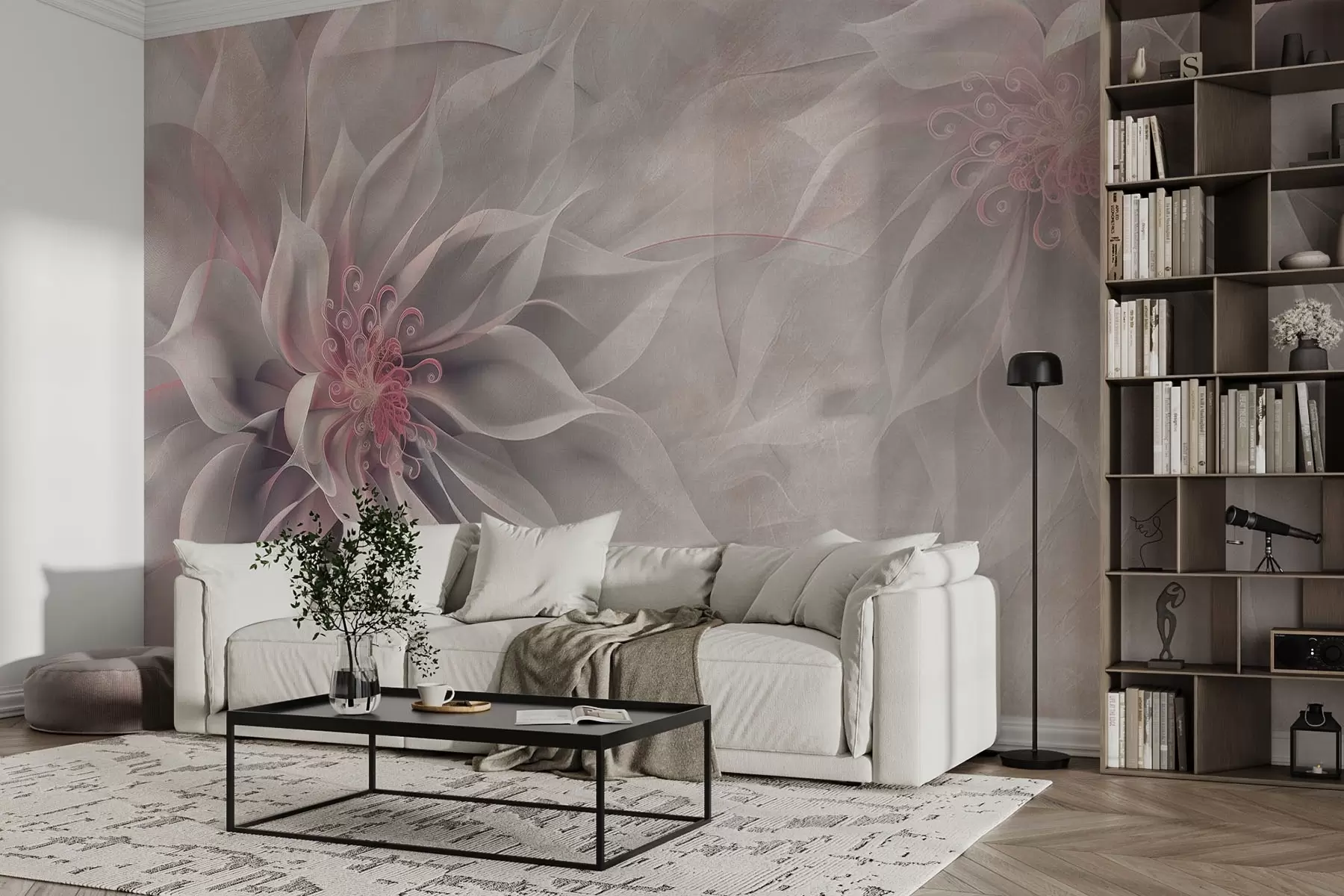 murales de pared Flores translúcidas w01893