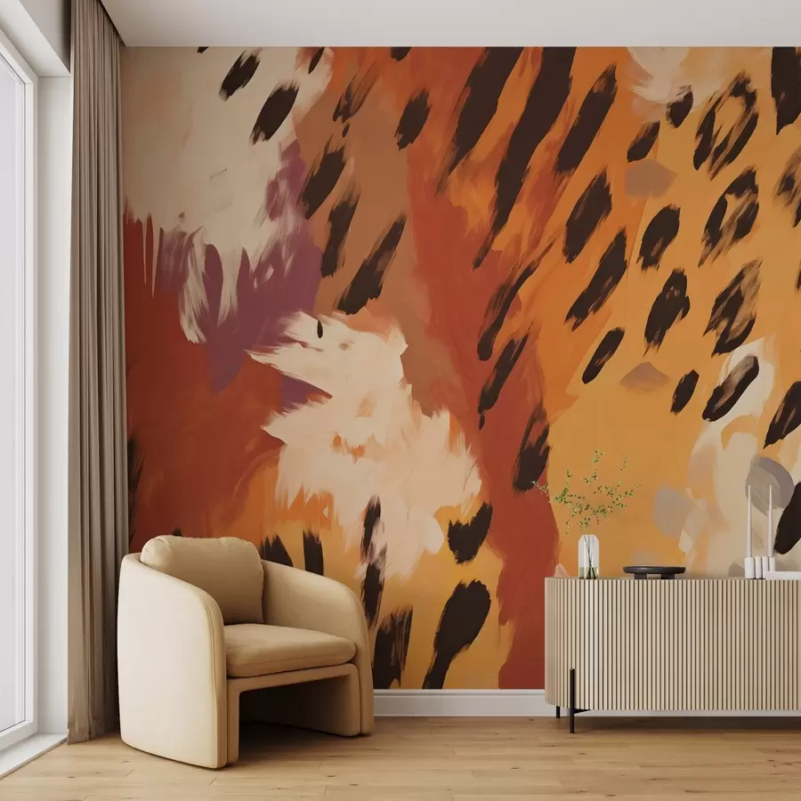 murales de pared Estampado abstracto en estilo africano imitación de pinceladas w02273