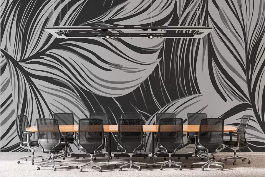 murales de pared Patrón de hojas w02415v1