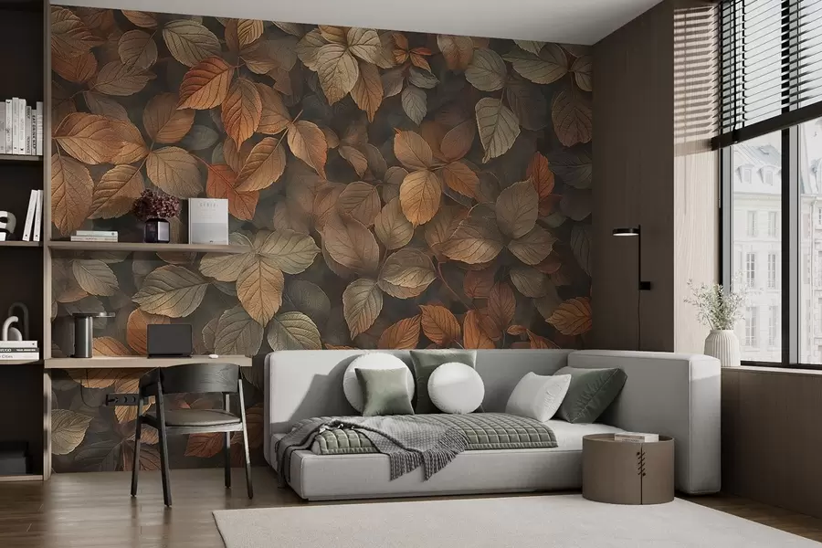 murales de pared Grandes hojas de otoño w08474